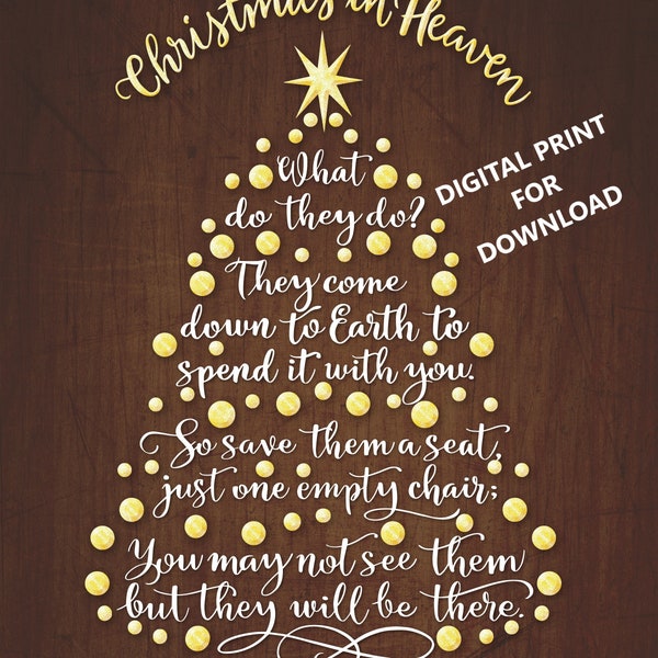 Christmas in Heaven Poem - Etsy