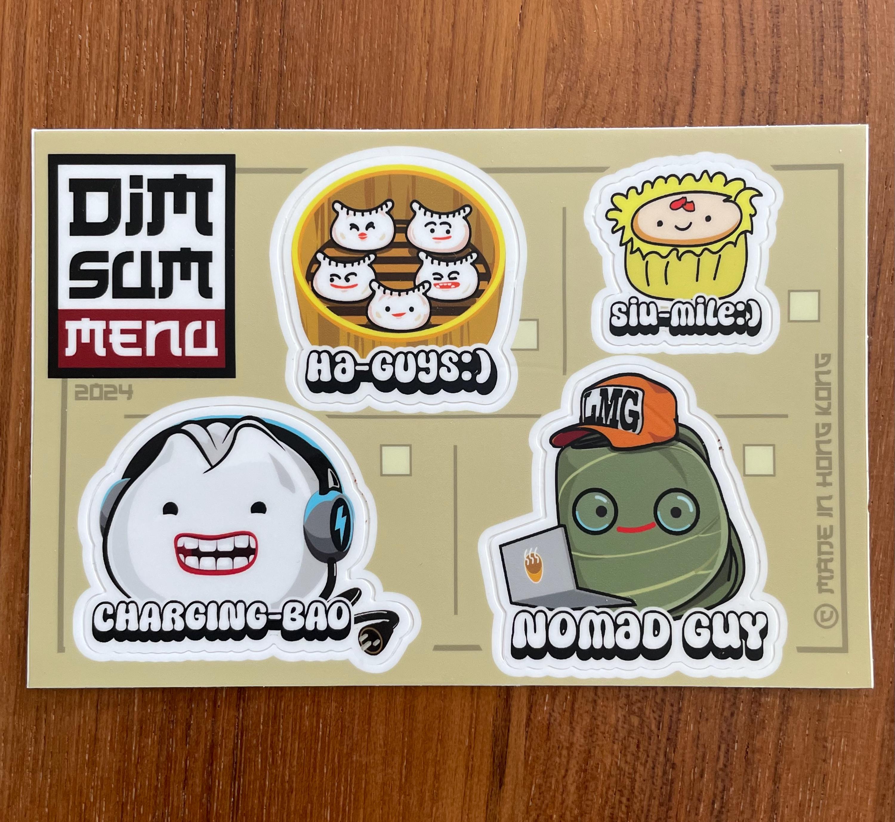 Dim Sum Stickers, Yum Cha Stickers, Die-cut Sticker, Vinyl Weatherproof ...
