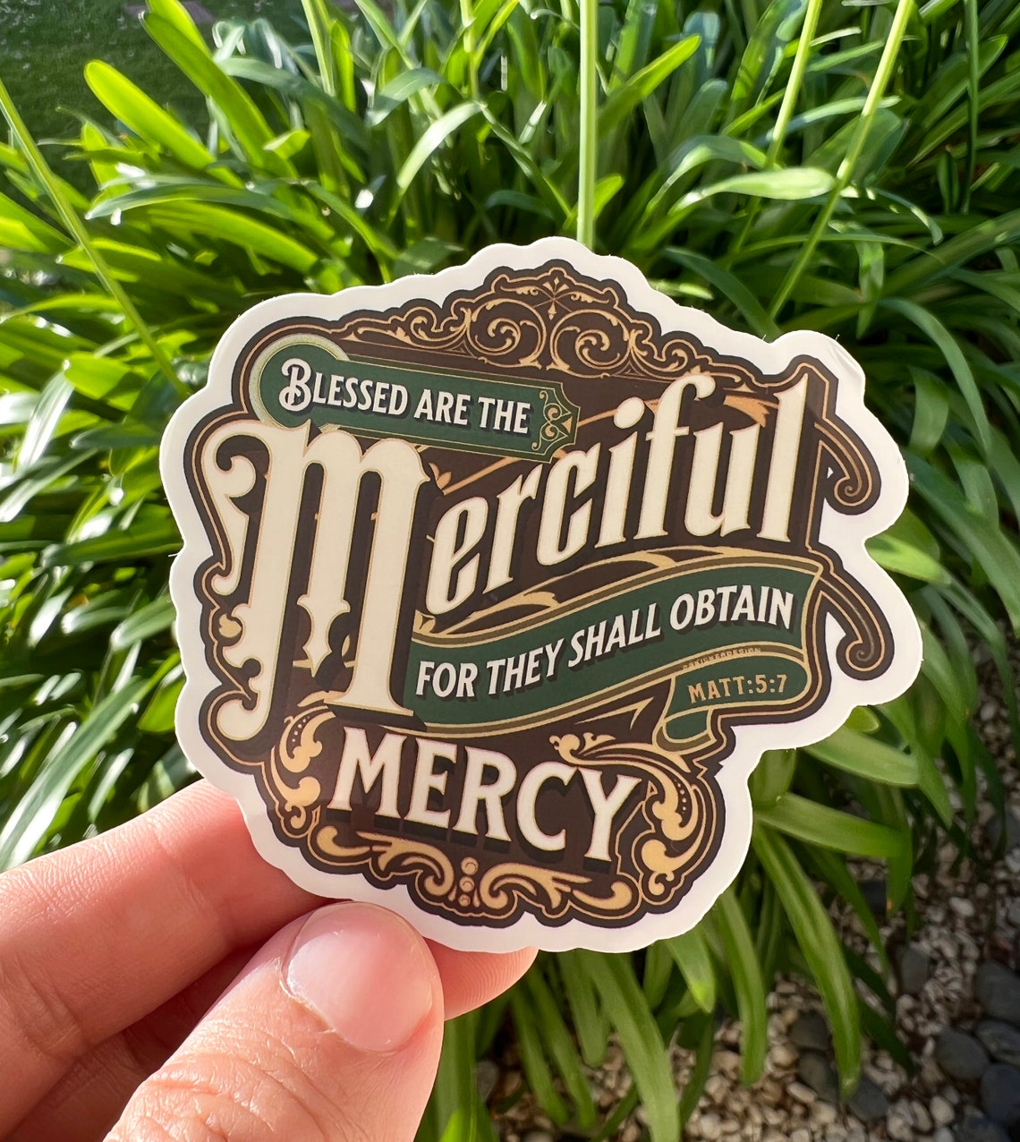 BLESSED Are THE MERCIFUL, Christian Sticker, Bible Sticker, Faith ...