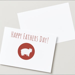 Papa Bear Printable PDF Father's Day Card Father's' Day 2023 - Etsy