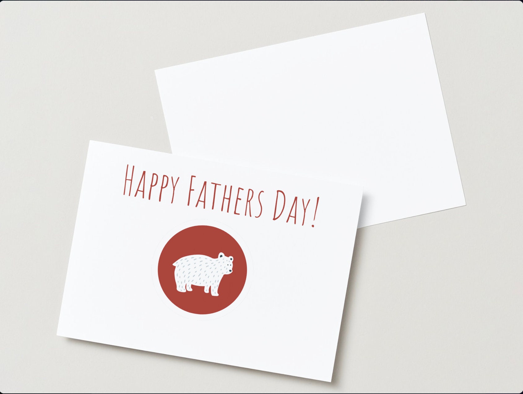 Papa Bear Printable PDF Father's Day Card Father's' Day 2023 - Etsy