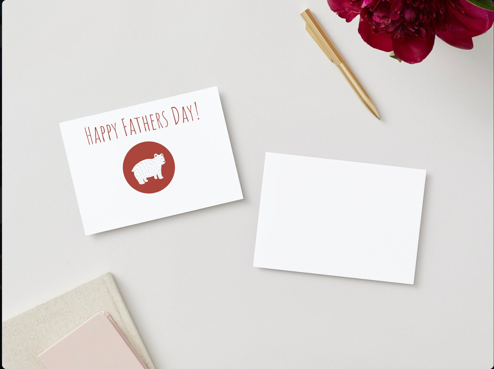 Papa Bear Printable PDF Father's Day Card Father's' Day 2023 - Etsy