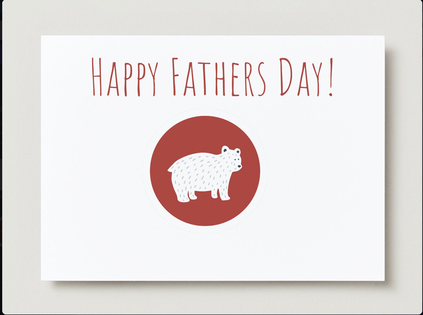 Papa Bear Printable PDF Father's Day Card Father's' Day 2023 - Etsy