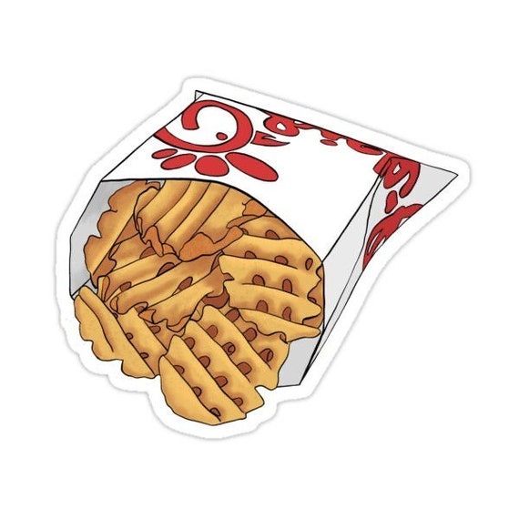 Chicfila Waffle Fries Sticker Etsy