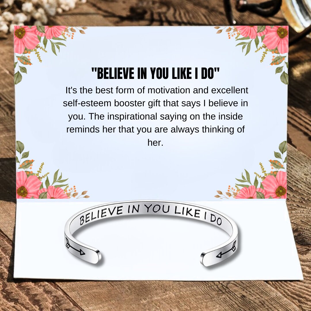 Aways Believe in Yourself - Braccialetto regolabile con farfalla