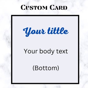 Carte de message personnalisée
