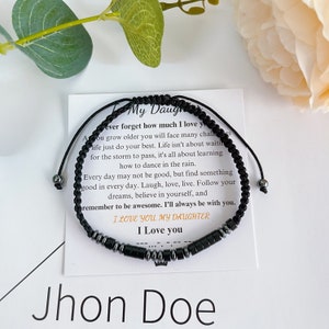 To My Son, I Love You Morse Code Bracelet, Secret Message Bracelet for Men Women, Graduation Gift And Birthday Gift For Son from Mom and Dad image 4