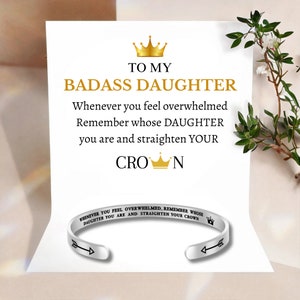 Inspirational Engraved Cuff Bracelet: Stainless Steel Personalized Jewelry