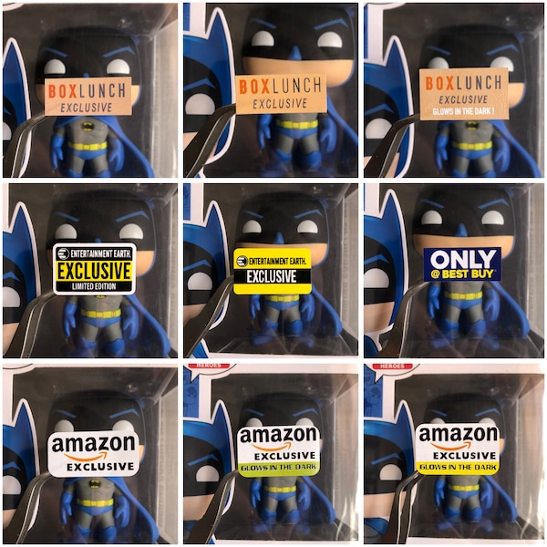 Exclusive replacement Sticker Box Lunch, Entertainment, Best Buy and Amazon. Renew, replace or make your Funko Pop collection exclusive.