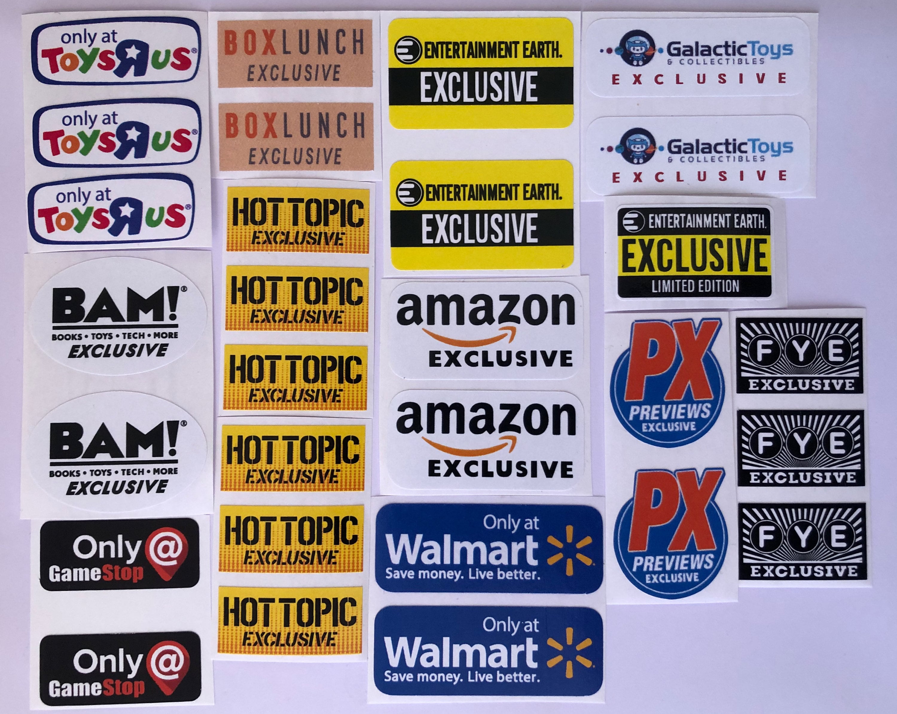 Packs of Different Exclusive Funko Pop Replacement Stickers. - Etsy
