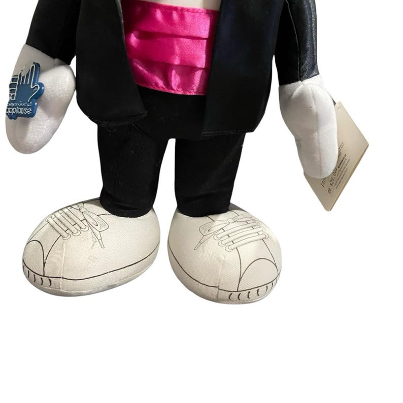 Muñeco de peluche de Mickey Mouse con esmoquin del 60 aniversario, 1988, con etiquetas. imagen 3