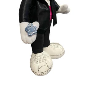 Muñeco de peluche de Mickey Mouse con esmoquin del 60 aniversario, 1988, con etiquetas. imagen 6