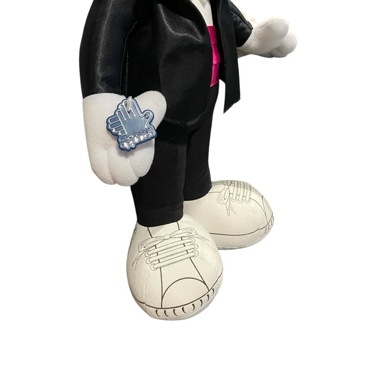 Muñeco de peluche de Mickey Mouse con esmoquin del 60 aniversario, 1988, con etiquetas. imagen 6