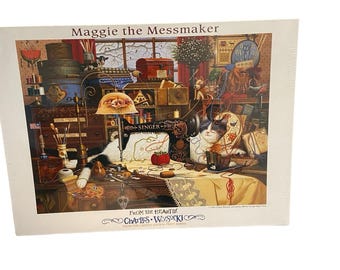 Rompecabezas de 750 piezas de Maggie la Desordenada de Charles Wysocki, sellado, Japón