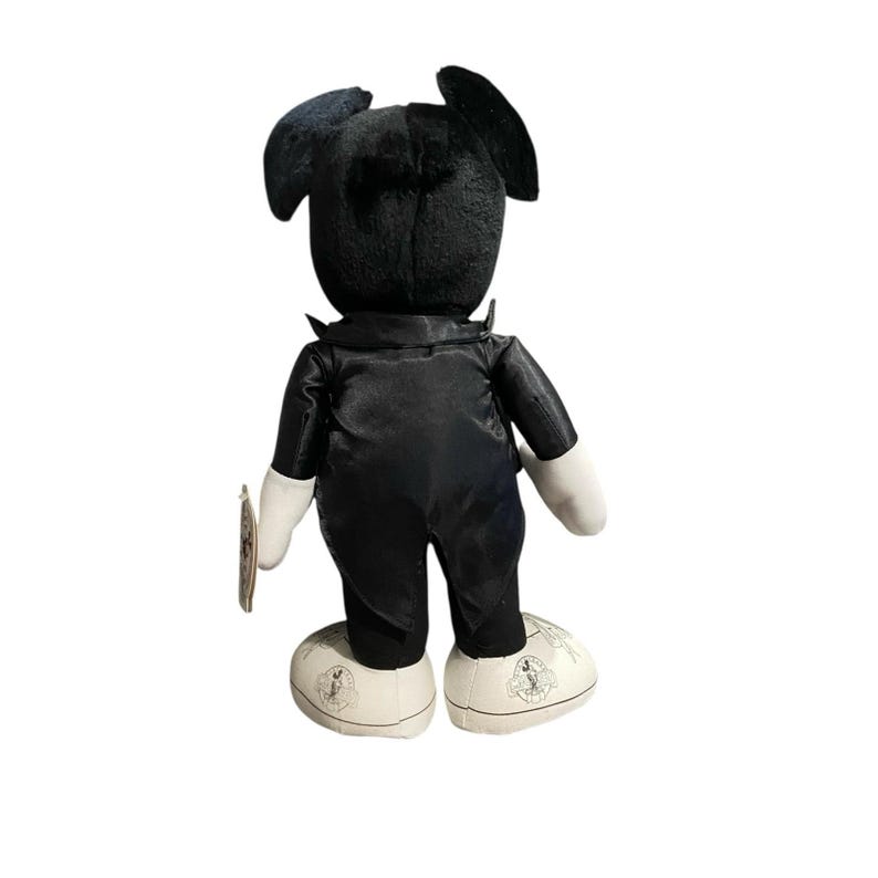 Muñeco de peluche de Mickey Mouse con esmoquin del 60 aniversario, 1988, con etiquetas. imagen 4