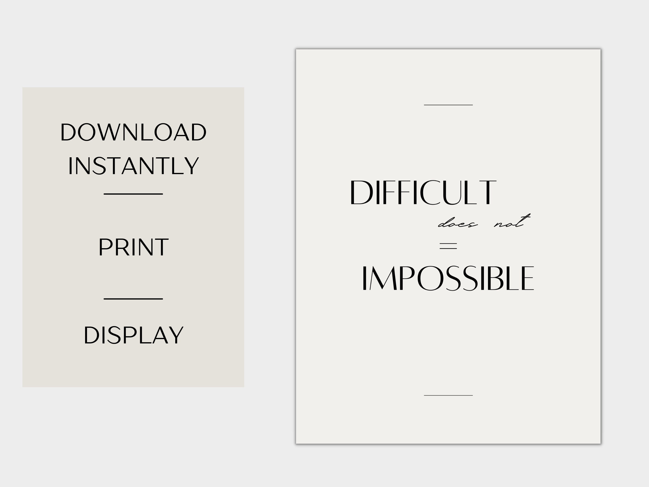Minimalist Office Wall Art Printable Motivational Posters - Etsy