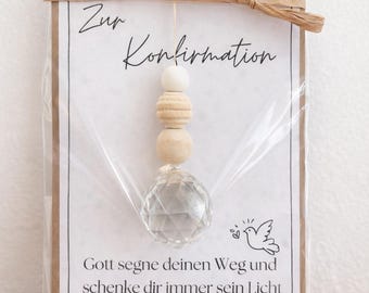Sonnenfänger zur Konfirmation – Geschenk zur Konfirmation Mädchen / Junge – Schutzengel Lichtfänger – Christliches Geschenk Konfirmation