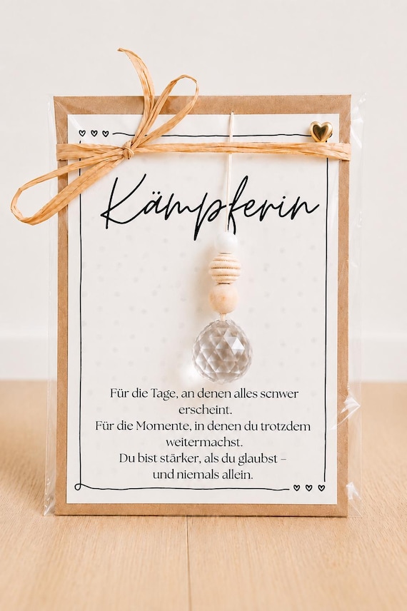 Sonnenfänger Kämpferin | Mutmacher Geschenk Frau | gute Besserung