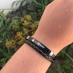 Leren armband met Spotify afbeelding 2