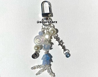 blue jellyfish keychain / bag charm / accessory / handmade jewelry item