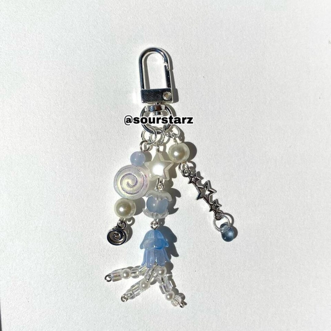 Blue Jellyfish Keychain / Bag Charm / Accessory / Handmade Jewelry Item