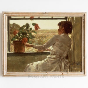 Classic Woman Portrait | Vintage Oil Painting | Moody Rustic Lady Portrait Art | Woman Portrait Painting | Digital Printable Art | 751