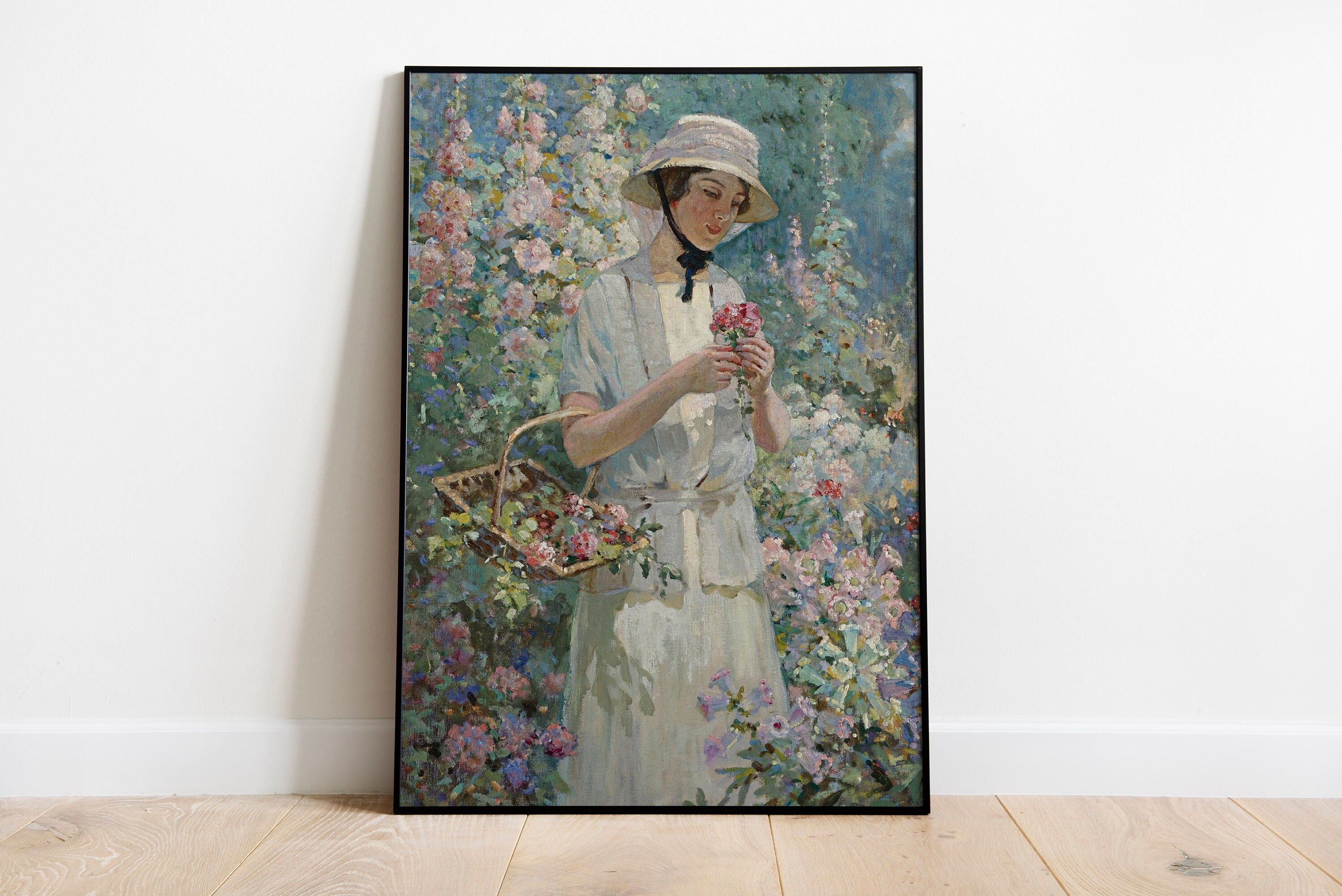 Classic Woman Portrait Vintage Oil Painting Lady Portrait Art Woman ...