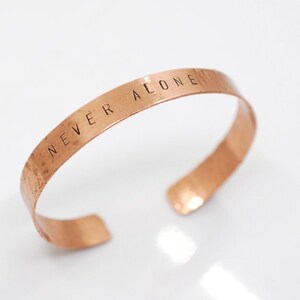 Personalized Hand Stamped Copper Bracelet Custom Copper Bracelet Pure Copper Unisex Bangle Viking Bracelet Cuff Personalised. image 4