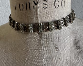 Vintage Art Déco Strassstein-Choker Halskette