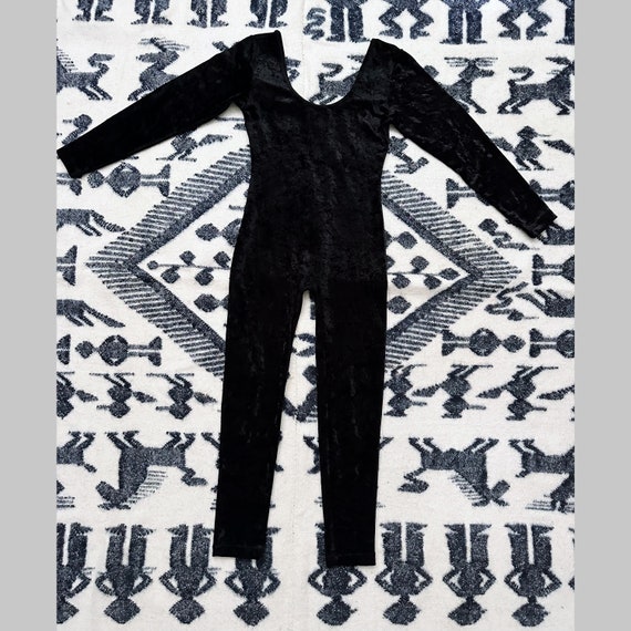 Amazing 80's Crushed Velvet Cat Suit - image 6