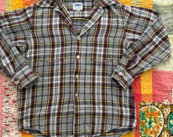 60's Big Mac Jcpenney True Vintage Plaid Flannel Shirt - Etsy