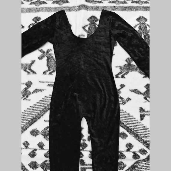 Amazing 80's Crushed Velvet Cat Suit - image 1
