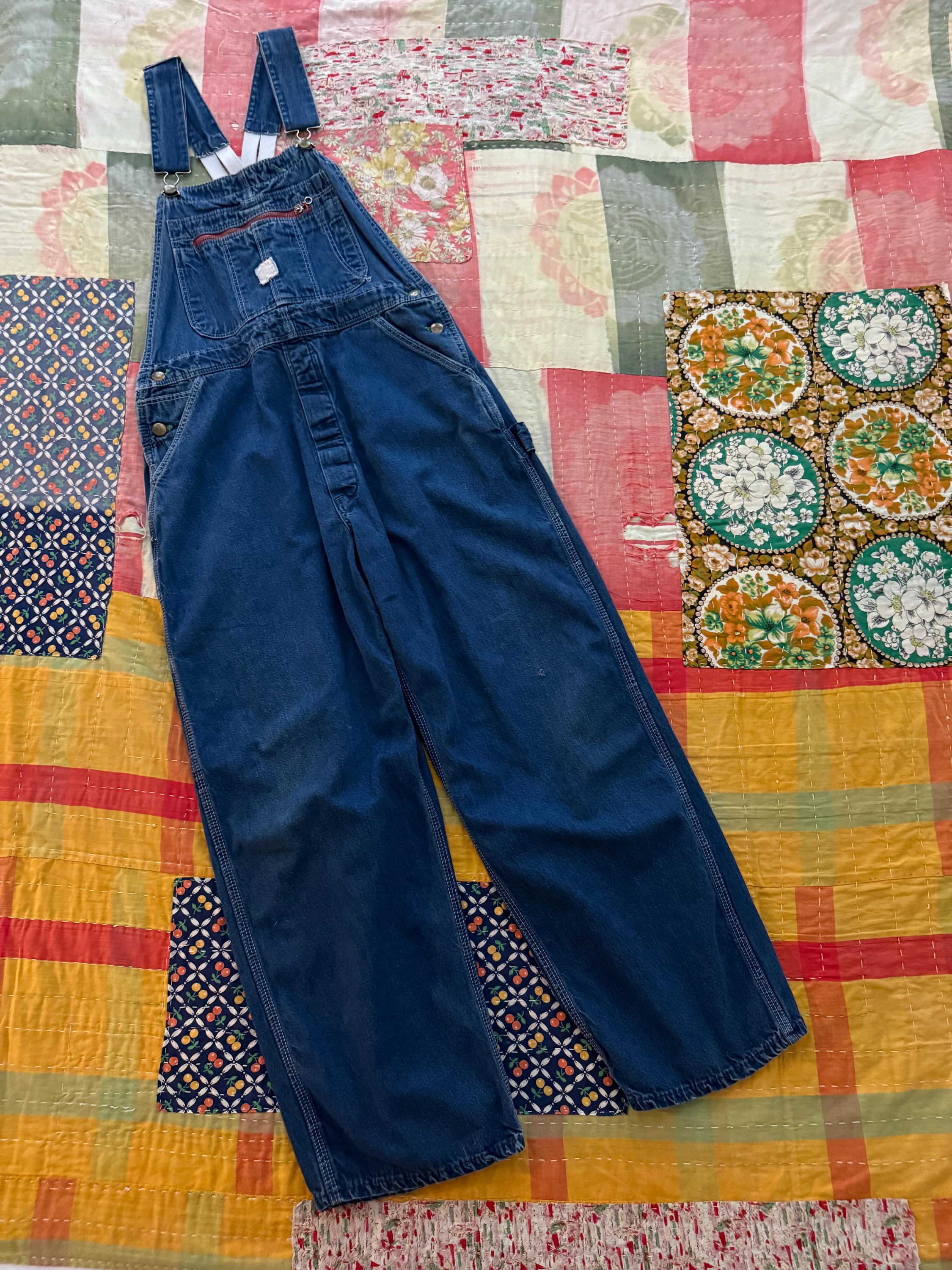 1960's Denim Low Back Pointer Overalls - Etsy