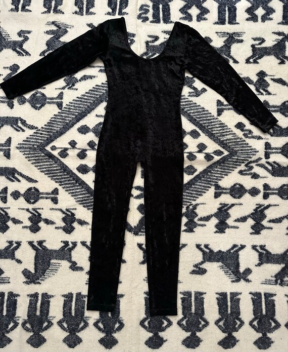Amazing 80's Crushed Velvet Cat Suit - image 7