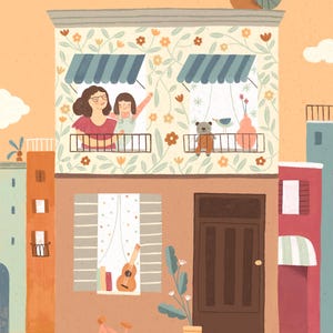 Custom Family or Couple Portrait – Hand-Drawn House Illustration – High-Quality Print – Personalized Gift image 11