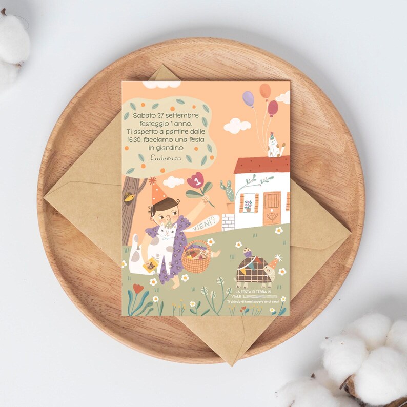 Custom Hand-Drawn Birthday Invitation – Personalized Kids Party Invite – Illustration – Printable Birthday Card image 5