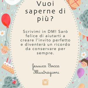 Custom Hand-Drawn Birthday Invitation – Personalized Kids Party Invite – Illustration – Printable Birthday Card image 11