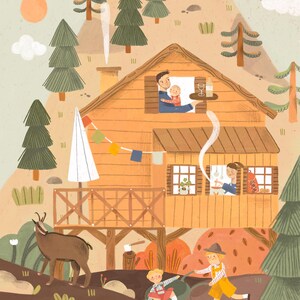 Custom Family or Couple Portrait – Hand-Drawn House Illustration – High-Quality Print – Personalized Gift image 5