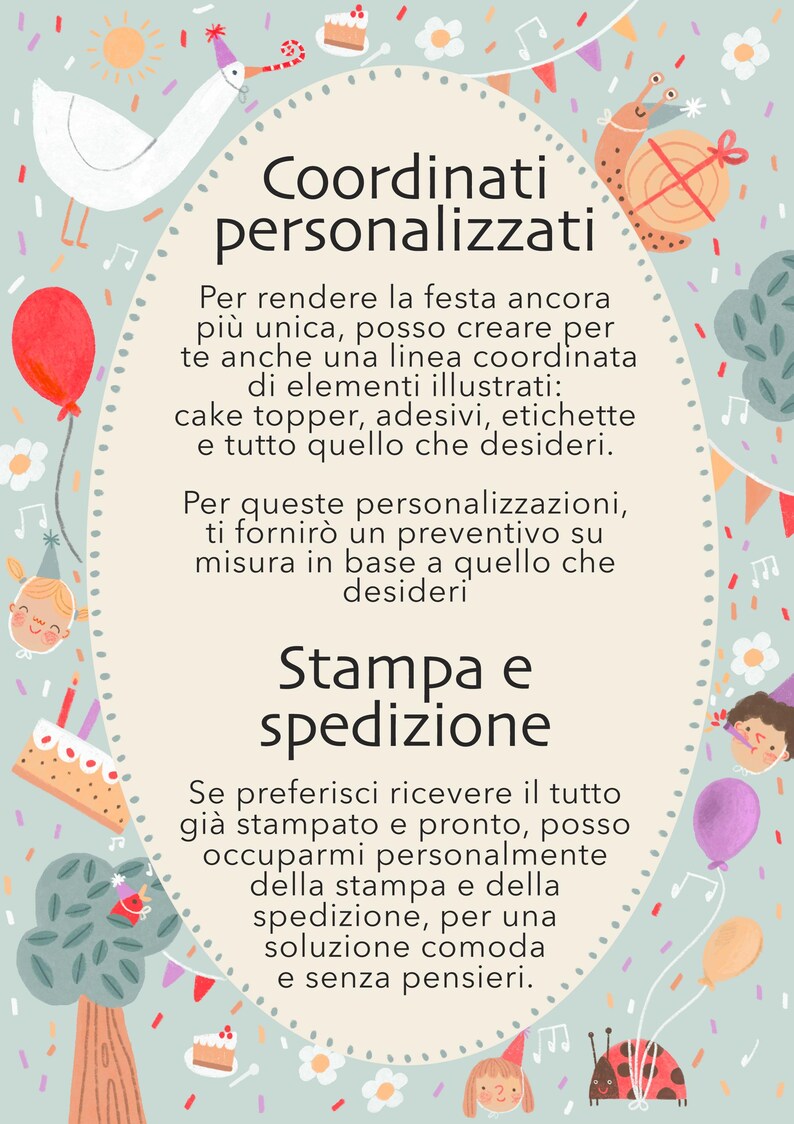 Custom Hand-Drawn Birthday Invitation – Personalized Kids Party Invite – Illustration – Printable Birthday Card image 10