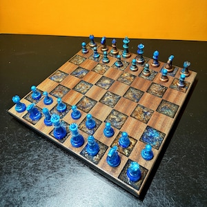 Epoxy Resin Chess Set With Pieces. Fully Customizable