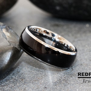 African Blackwood Wedding Ring Natural Wood Polished Silver Gray Rose Black Yellow Tungsten Mens Custom Order Women Band Grenadilla Ring