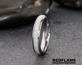 Diamantstaub-Ehering, silbergrauer, im Labor gezüchteter Diamantring, rosé-schwarz-gelb-grauer Wolframring, Herrenring, Damenring, poliert, Sonderanfertigung