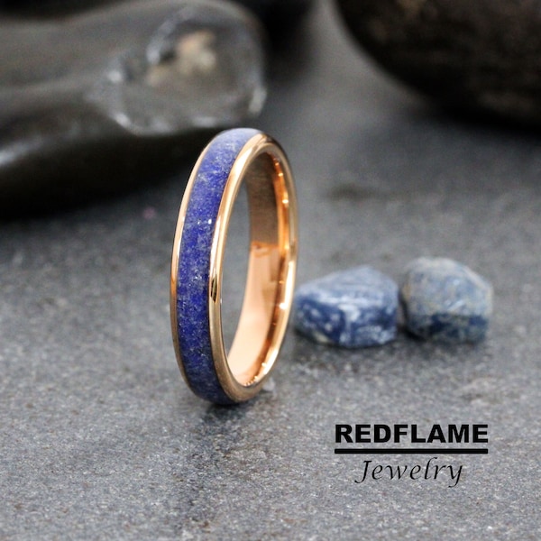 Crushed Sapphire Wedding Ring Etsy