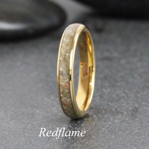 Your Sand Wedding Ring Tungsten Ring Sand Wedding Your Own Materials Shells Rose Gold Black Yellow Silver Gray Tungsten Carbide,custom order