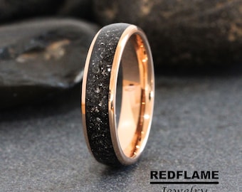 Meteorite Wedding Ring Tungsten