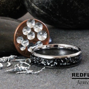 Your Own Penny Ring Use Your Own Material Wedding Band Tungsten Carbide Men Ring women ring