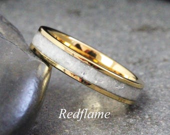 Gold Moonstone Ring, Rainbow Moonstone Wedding Ring, Women Ring Black Rose Yellow Silver Gray Tungsten Wedding Ring, Mens Ring, Custom Order