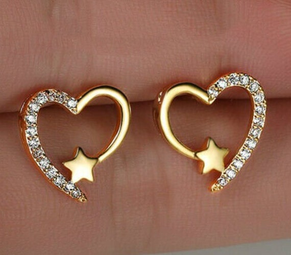 MicLee Collane Ciondoli E Orecchini Di Zirconi A Cuore Per Donna - Foto 4