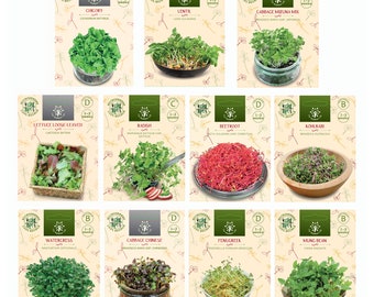 Microgreen Sprouting Mix - 11 confezioni di semi per alimenti freschi, sani e nutrienti coltivati in casa!