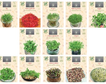 Ultimate Microgreens Sprouting Mix - 13 Seed Varieties for Nutrient-Packed Greens - Easy Home Growing
